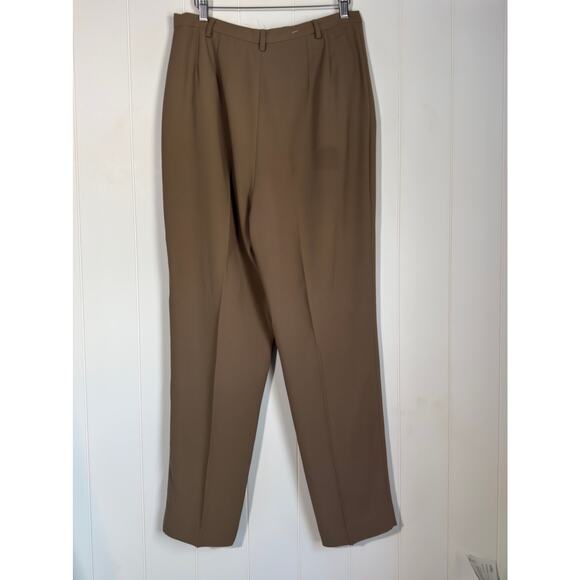 Max Studio Trousers Pleated Brown Dress Pants Size 11/12 - Picture 5 of 10